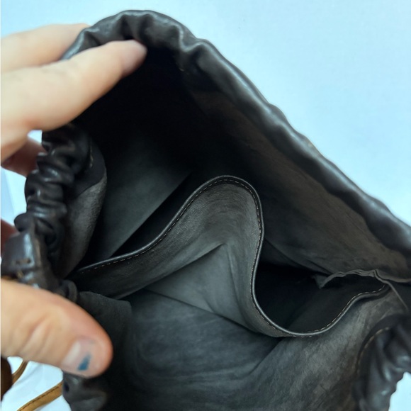 Vintage Hogsback Leather Co. Drawstring Backpack - Picture 4 of 5